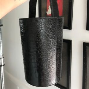 Black Croc Skin Bucket Bag Marais USA Sold Out